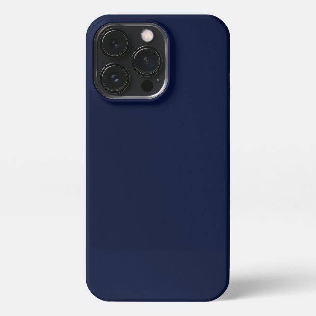 Mitternacht Navy Blue Solid Color iPhone Hülle (Rückseite)