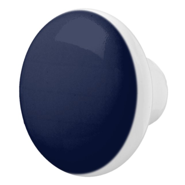 Mitternacht Navy Blue Solid Color Keramikknauf (Rechts)