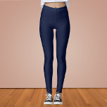 Mitternacht Navy Blue Solid Color Leggings<br><div class="desc">Mitternacht Navy Blue Solid Color</div>
