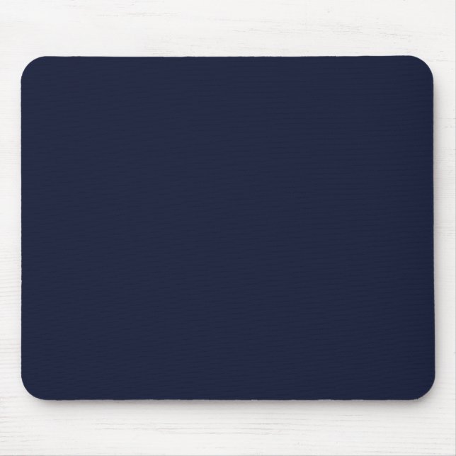 Mitternacht Navy Blue Solid Color Mousepad (Vorne)