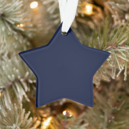 Mitternacht Navy Blue Solid Color Ornament