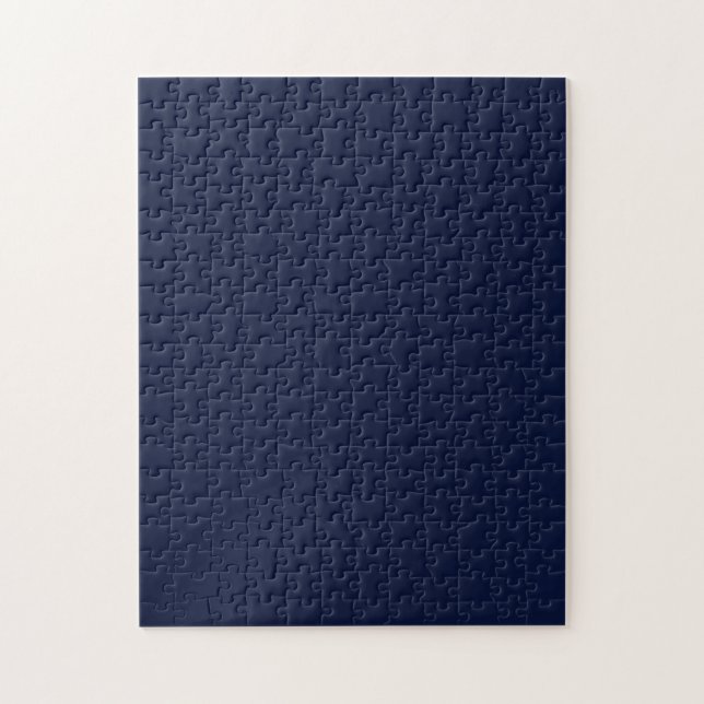 Mitternacht Navy Blue Solid Color Puzzle (Vertikal)