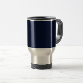 Mitternacht Navy Blue Solid Color Reisebecher