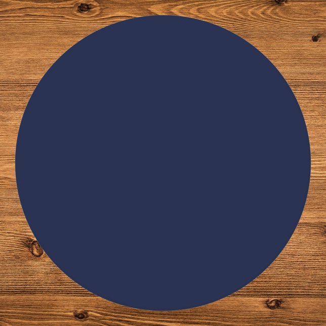 Mitternacht Navy Blue Solid Color Runder Pappuntersetzer (Von Creator hochgeladen)