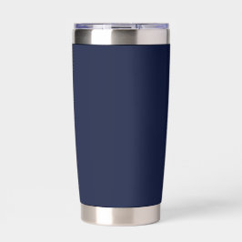 Mitternacht Navy Blue Solid Color Thermobecher