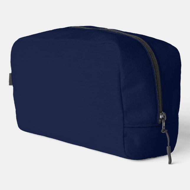 Mitternacht Navy Blue Solid Color Waschbeutel (Rechte Ecke)
