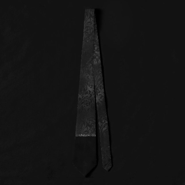 Mitternacht Onyx Romance | Black Satiny Grunge Dam Krawatte (Von Creator hochgeladen)