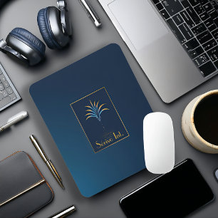 Mitternacht Palm Collection Navy Blue Mousepad