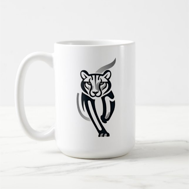 Mitternacht Panther - Silent Power T-Shirt Kaffeetasse (Links)
