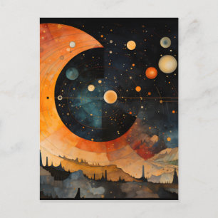 Mitternacht Postkarte