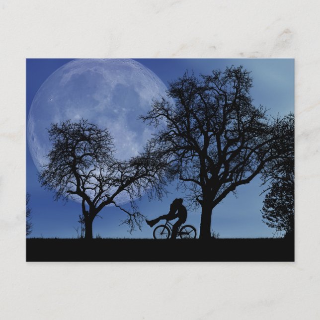 Mitternacht Radtour Postkarte (Vorderseite)