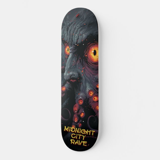 Mitternacht-Rave Skateboard (Vorderseite)