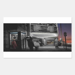 Mitternacht Rechteckiger Aufkleber