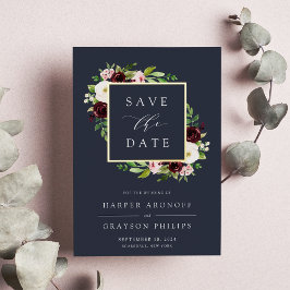 Mitternacht-Romance-Foil-Save the Date-Card Folieneinladung