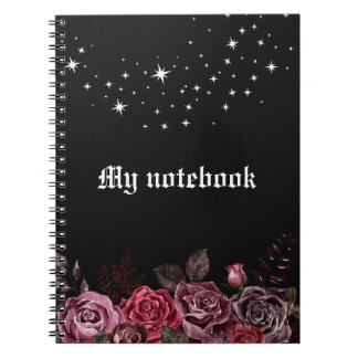 Mitternacht-Rose-Notebook - Gothic Journal Notizblock