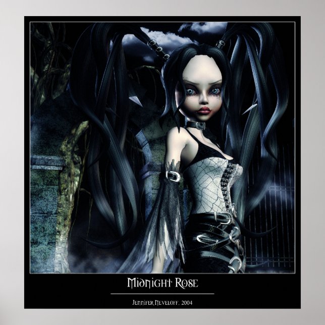 Mitternacht-Rose Poster (Vorne)