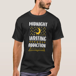 Mitternacht schriftliche Addiction Book Writer Aut T-Shirt