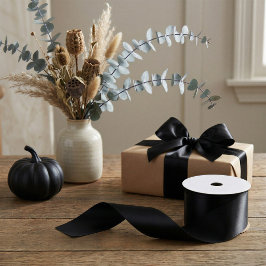 Mitternacht-Schwarz-Satinband für Geschenkverpacku Satinband