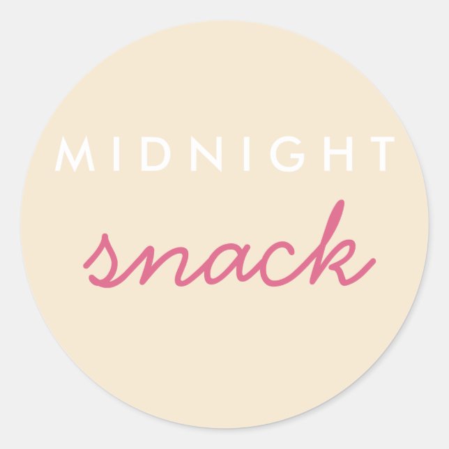 Mitternacht Snack Sticker Champagne Blush (Vorderseite)