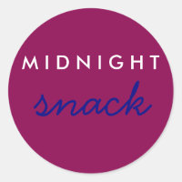 Mitternacht Snack Sticker Magenta Maroon Navy Blue