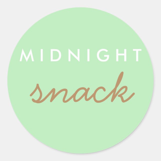 Mitternacht Snack Sticker Minze Green Brown (Vorderseite)