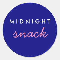 Mitternacht Snack Sticker Navy Pink