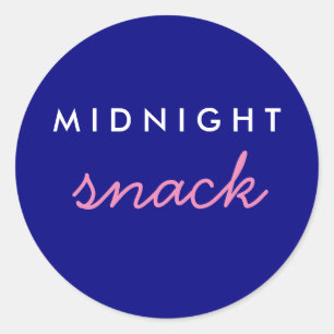 Mitternacht Snack Sticker Navy Pink