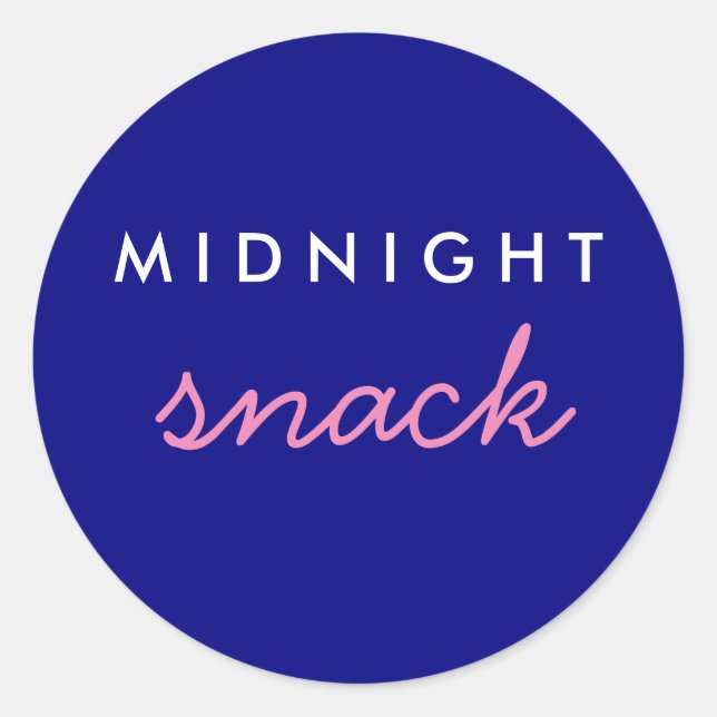 Mitternacht Snack Sticker Navy Pink (Vorderseite)