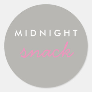 Mitternacht Snack Sticker Pink Gray