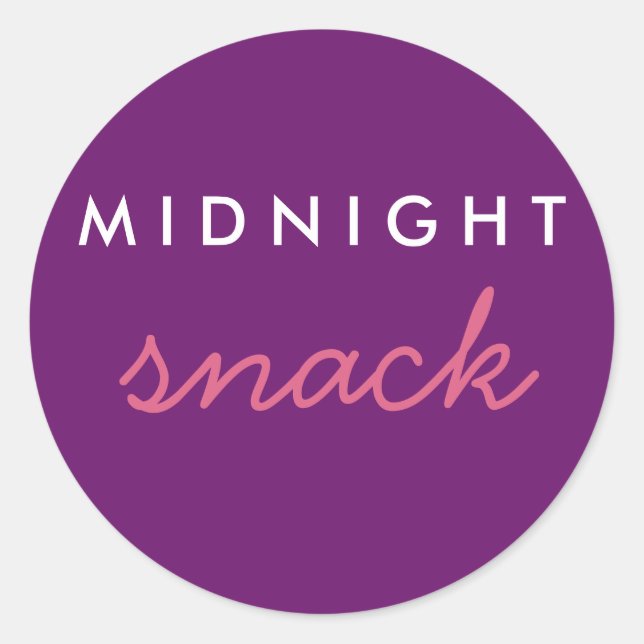 Mitternacht Snack Sticker Pink Lila (Vorderseite)