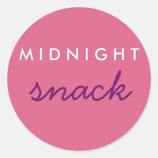 Mitternacht Snack Sticker Pink Lila (Vorderseite)