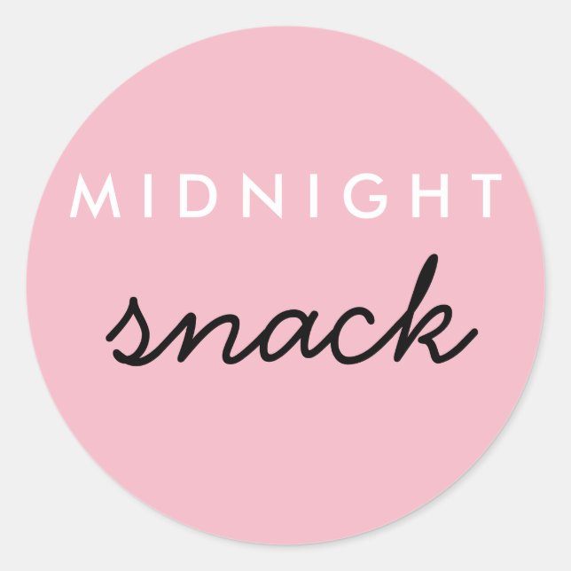 Mitternacht Snack Sticker Pink White Black (Vorderseite)