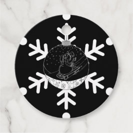 Mitternacht Snowman Geschenkanhänger