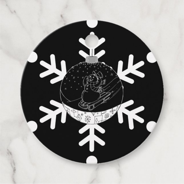 Mitternacht Snowman Geschenkanhänger (Vorderseite)