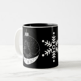 Mitternacht Snowman Zweifarbige Tasse