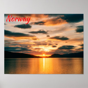 Mitternacht Sonne, Nordnorwegen Poster