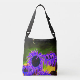 Mitternacht Sonnenblumen Crossbody Bag Tragetaschen Mit Langen Trägern