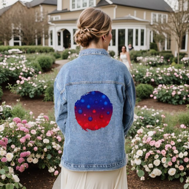 Mitternacht Spark und Tinsel Glow Jeansjacke (Hochzeit Rückseite)