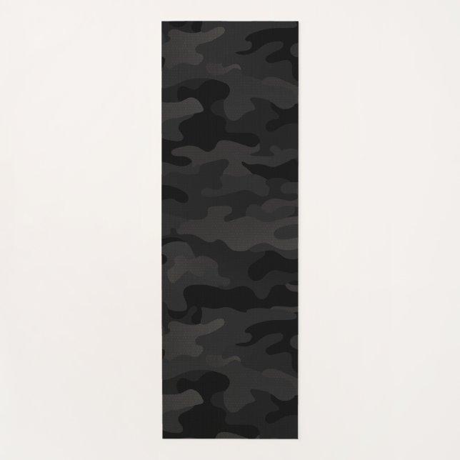 Mitternacht Stealth Urban Camouflage Black Charcoa Yogamatte (Vorderseite)