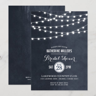 Mitternacht String Lights Bridal Dusche Einladung
