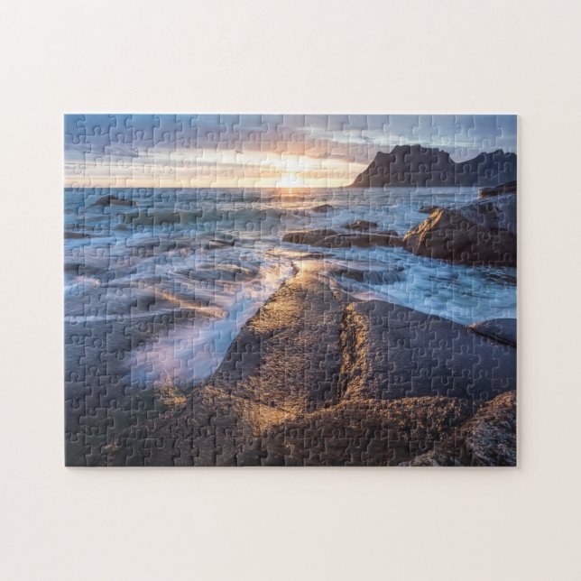 Mitternacht Sun Norwegen Puzzle (Horizontal)
