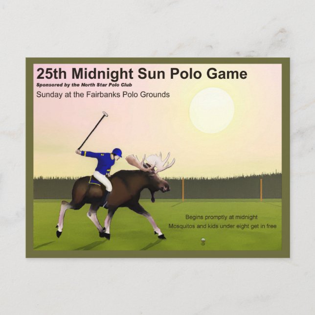 Mitternacht Sun Polo Postkarte (Vorderseite)