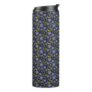 Mitternacht Tänzerde Wasserfarben-Tumbler mit Gä Thermosbecher