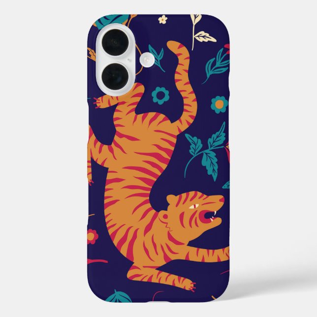 Mitternacht Tiger Bloom Case-Mate iPhone Hülle (Rückseite)