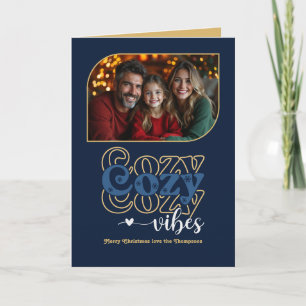 Mitternacht Velvet Cosy Vibes Retro Weihnachtsfest Feiertagskarte