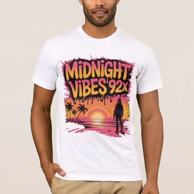 Mitternacht vibes 92x graffiti art mit einer perso T-Shirt (Vorderseite)