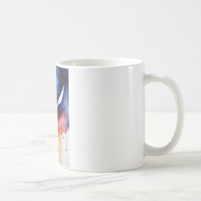 Mitternacht Wasserfarbe Elegante Tasse (Rechts)