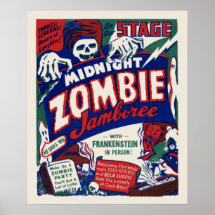 Mitternacht Zombie Jamboree Spook Show Poster