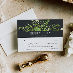 Mitternachtgarten RSVP-Karte zur Wahl des Mahlze RSVP Karte