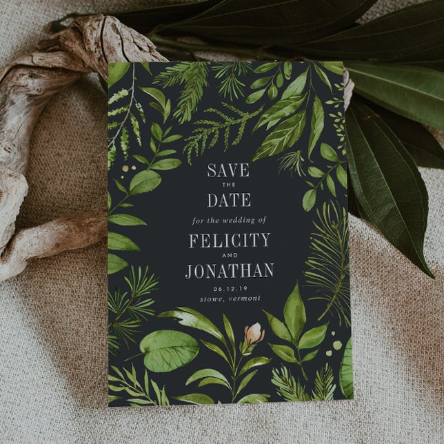 Mitternachtgarten Save the Date Card (Von Creator hochgeladen)